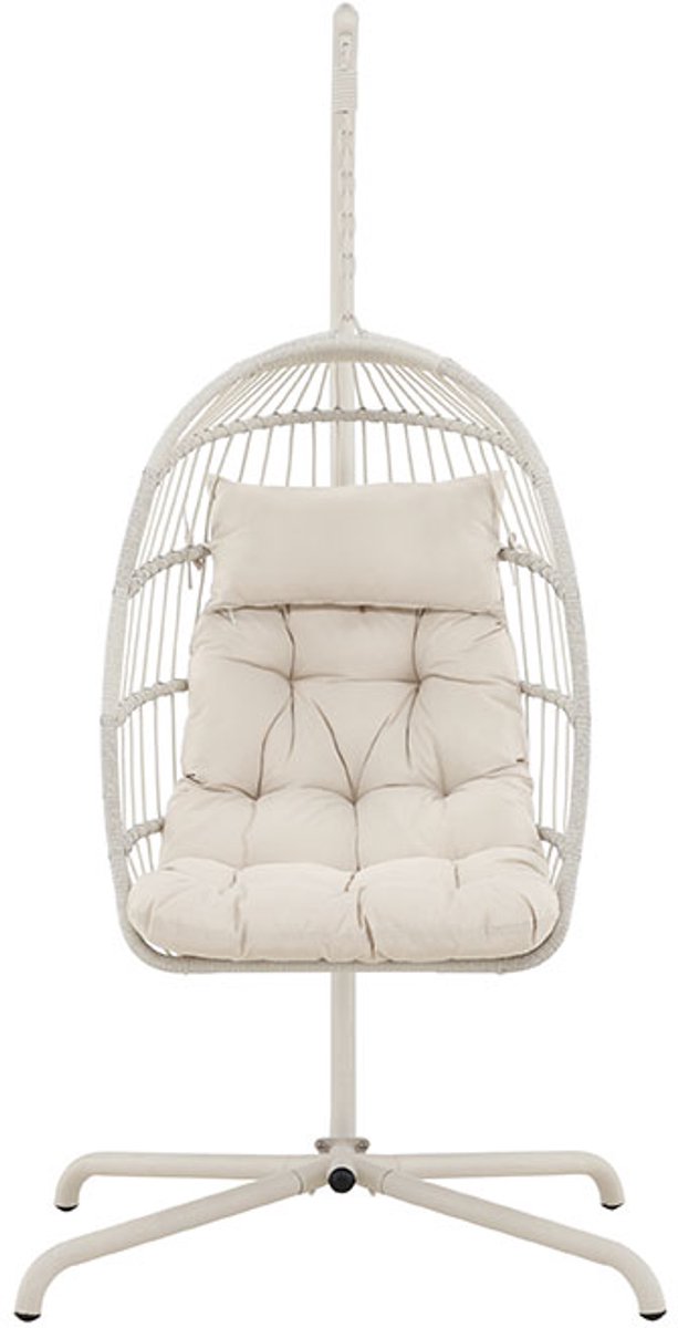 Trezza hangstoel met standaard beige.