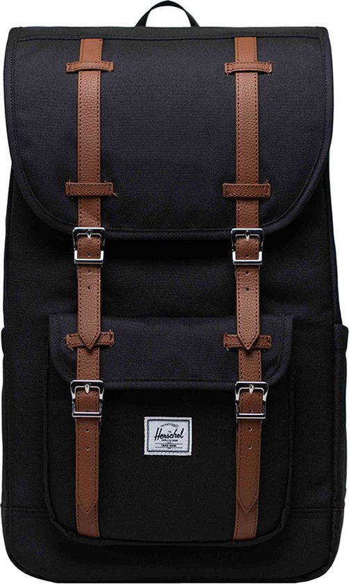 Herschel laptoprugzak / Rugtas / Schooltas - 15 inch - Little America - Zwart