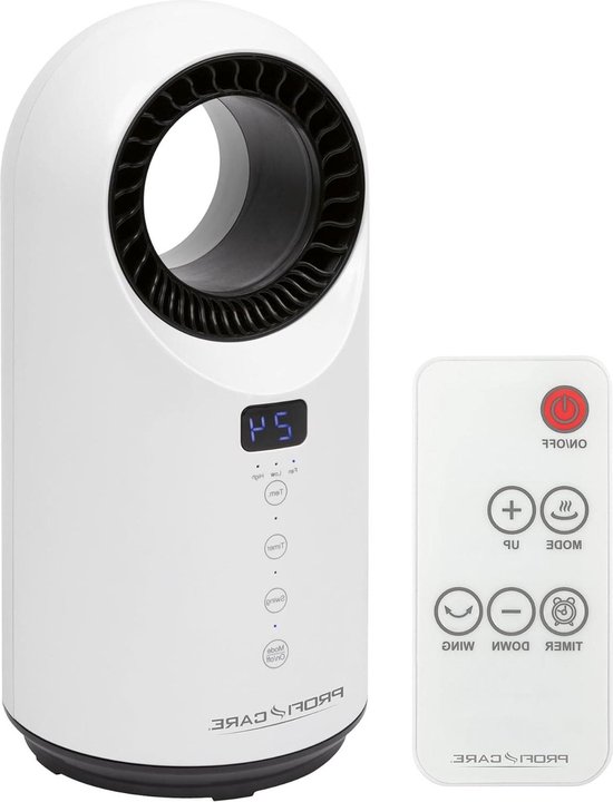 Ardes AR4BL1 Sauron ventilatorkachel zonder schepen, keramiek, afstandsbediening, led-nachtlampje, timer, touch, oscillerend