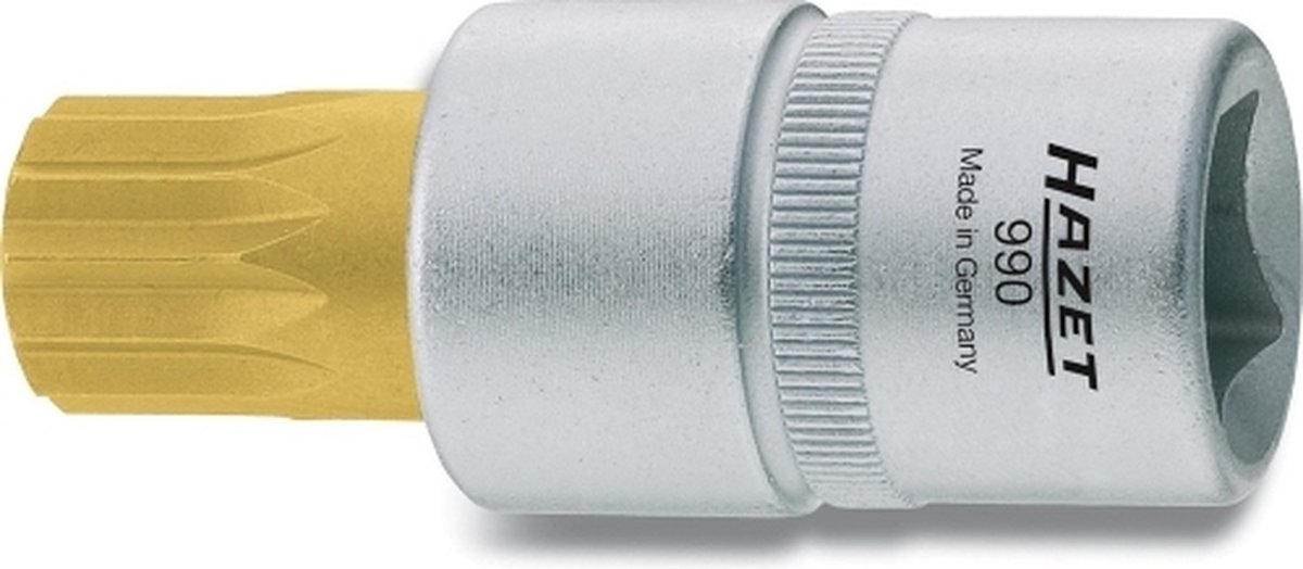 HAZET Dopsleutelbit 990-6 · 1/2 inch (12,5 mm) vierkant hol · Binnenveeltandprofiel XZN · SW M6