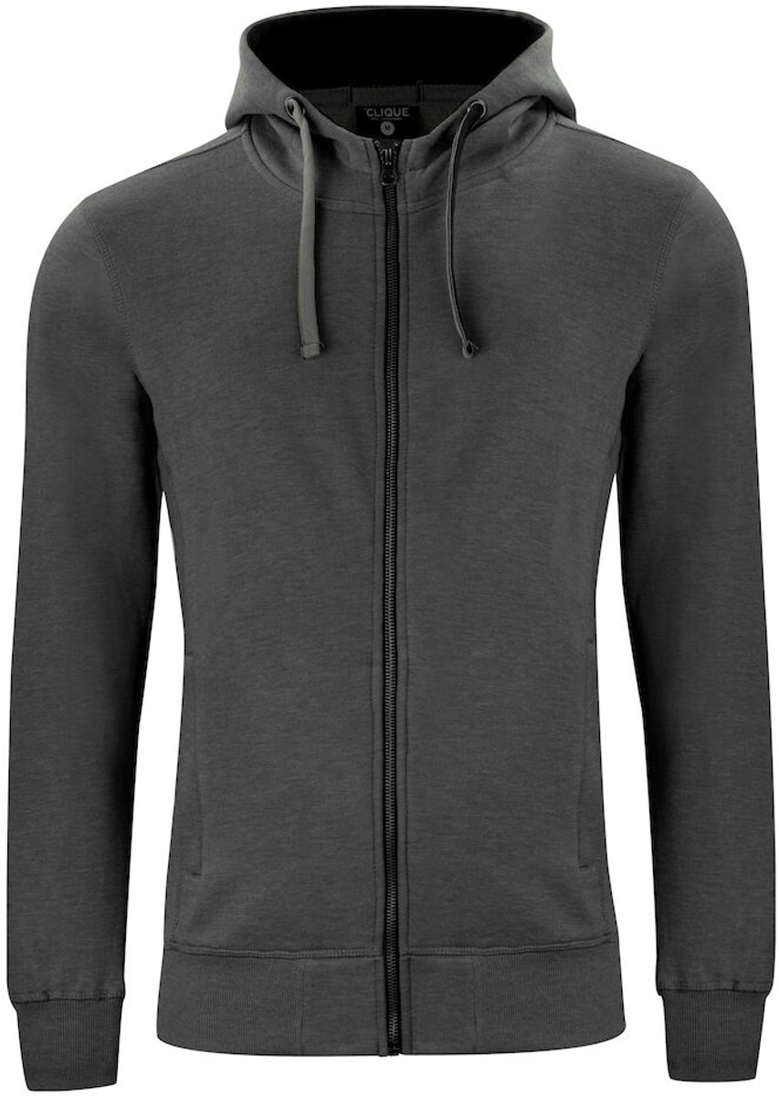 Clique Classic Hoody Full Zip 021044 - Antraciet Melange - XXL