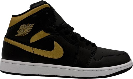 Air Jordan Mid Sneakers Hoog Zwart/Goud bol