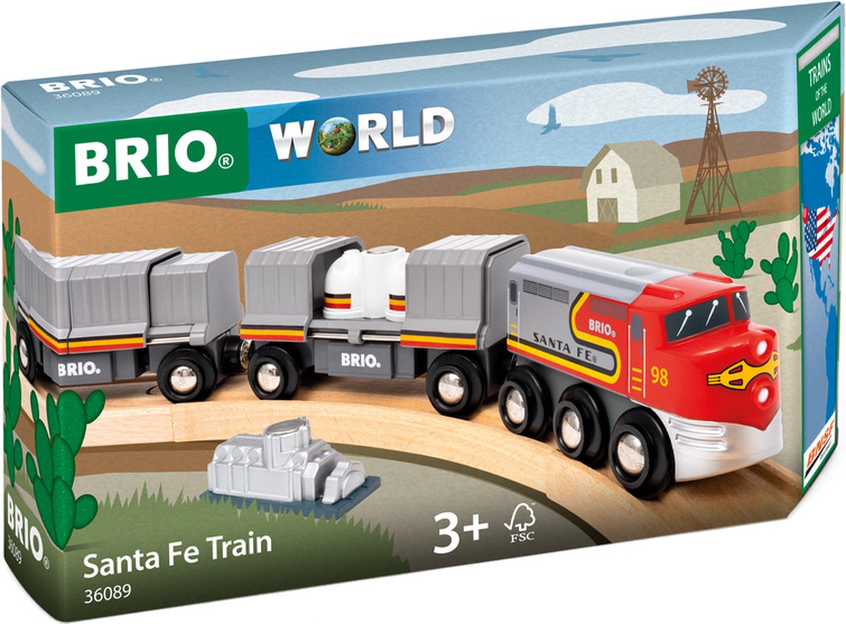 BRIO - Santa Fe Trein - Treinen van de Wereld - Houten Speelgoed — afbeelding 7