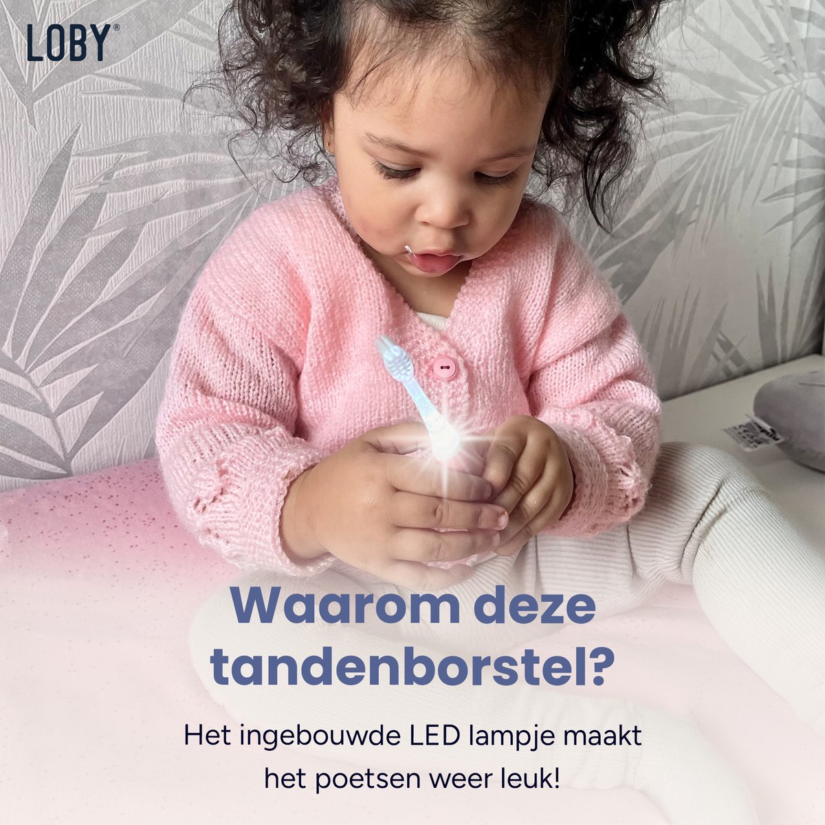 Afbeelding 3 van LoBy® Premium Baby tandenborstel - Elektrische tandenborstel kind - Met Timer - 0 t/m 4 Jaar - Groen