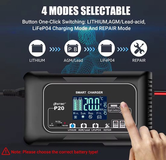 12V 40Ah Pro-User intelligente acculader IBC40 1x