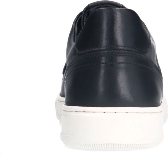 Manfield - Homme - Baskets en cuir noir - Taille 40