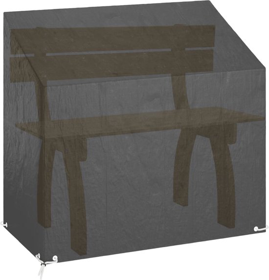 Foto: Vidaxl tuinbankhoes 130x70x70 88 cm zwart tuinbankhoes tuinset buitenmeubels tuinaccessoires beschermingshoes