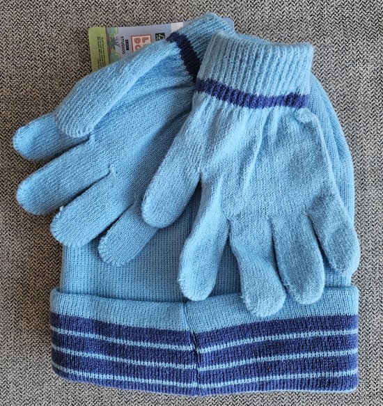Bluey Muts En Handschoenen Set | Meisjes Muts En Handschoenen | Kinder Winter Set | Bobble Mut Co Ord | One Size Roze