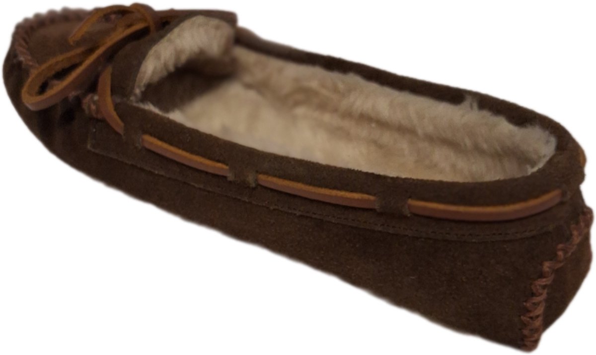 MINNETONKA-MOCASSIN-CHOCO BROWN-SUEDE-GEVOERD-36