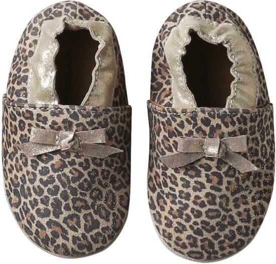 Vertbaudet Chaussons élastiqués en cuir souple bébé