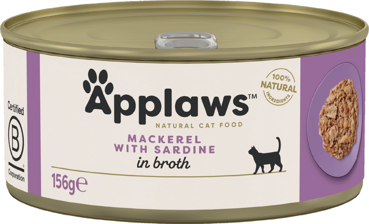 Applaws Applaws Makreel & Sardine - Kat - Natvoer - 24 x 156 gr