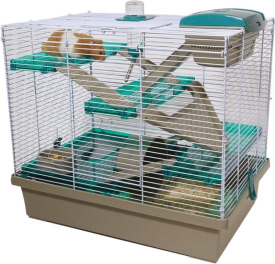 Kooi hamster/muis/woestijnrat - 44 cm - triple