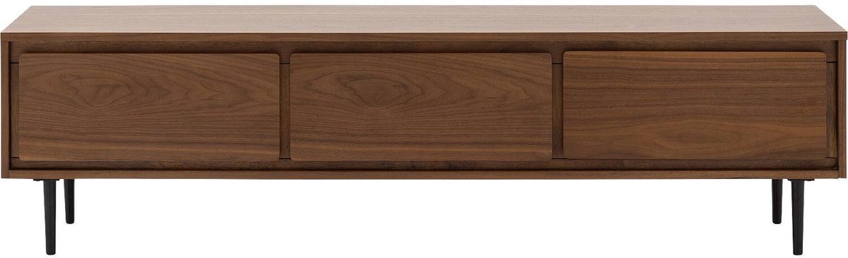 Goossens Tv Meubel Trani, 2 Kleppen 1 Lade 160 Cm Breed - Hout Noten