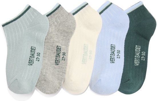 Vertbaudet Lot de 5 paires de socquettes garçon Basics en maille côtelée
