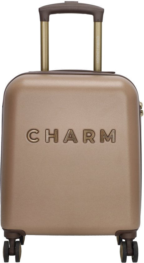 Charm London Capetown - Koffer - Underseater - Handbagage - 45x34x20 cm - 30 Liter - Trolley - Taupe
