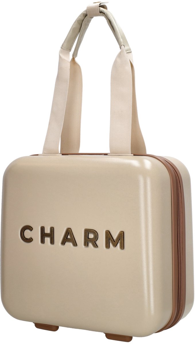 Charm London Capetown Beautycase - Travel - Koffer - Toiletspullen - Beige