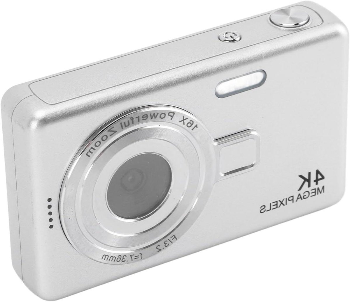 Digitale Camera 12 MP 1080P met 16x Zoom Bediening met één Knop 24 Inch TFT-scherm voor Studentenvloggen (SILVER)