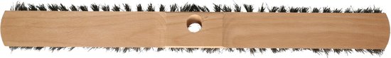 Buemag Bezemkop - Arenga/Elaston mix - zwart/wit - hard - hout - 60 cm - straatbezem/buitenbezem - bezem van Buemag — afbeelding 4