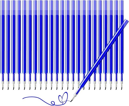 Lot de 24 recharges bleues compatibles avec stylo roller Legami 07 mm - recharge pour stylo gel
