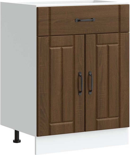 vidaXL Onderkast met lade Lyon 60x46x81,5 cm bewerkt hout