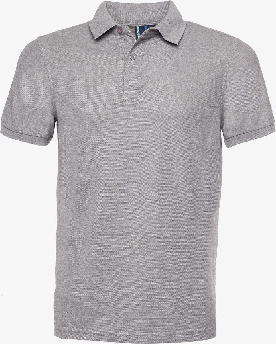 Unsigned heren polo - Grijs - Maat S