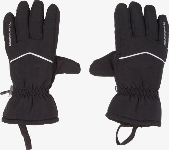 Mountain Peak kinder skihandschoenen zwart - Maat 146/152