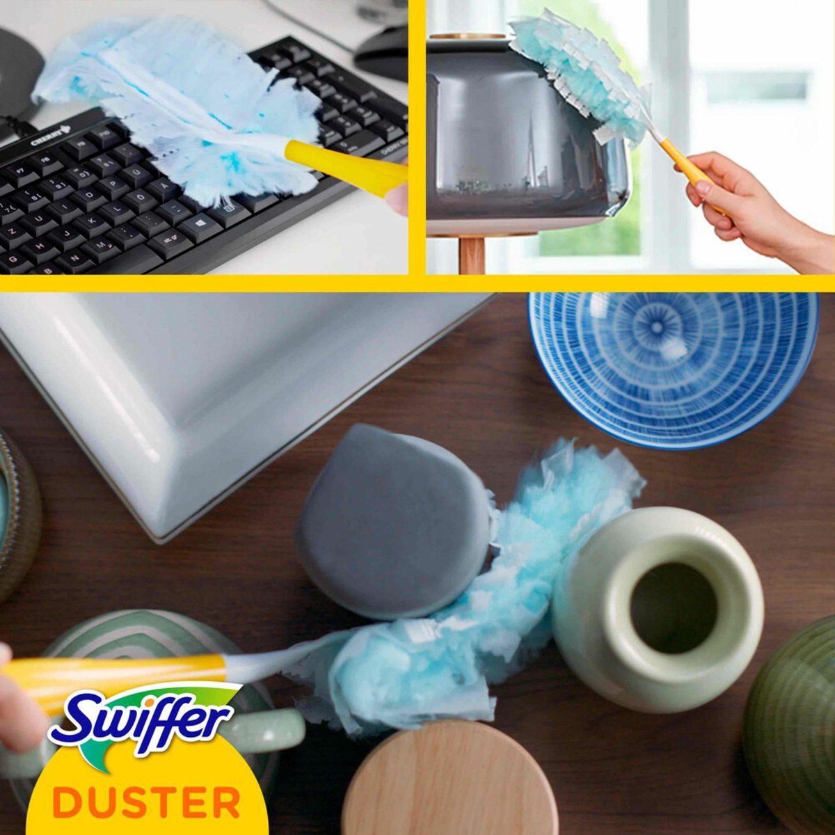 Swiffer Duster Capture Powder 9 Tücher zum Auffangen und Auffangen von Staub und Schmutz, ideal für Tierhaare, alle Oberflächen im Maxi-Format Swiffer Duster Capture Powder 9 Tücher zum Auffangen und Auffangen von Staub und Schmutz, ideal für Tierhaare, alle Oberflächen im Maxi-Format
