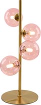 Olucia - Lampe de table Design rose, Remo, avec interrupteur - Forme : Ronde