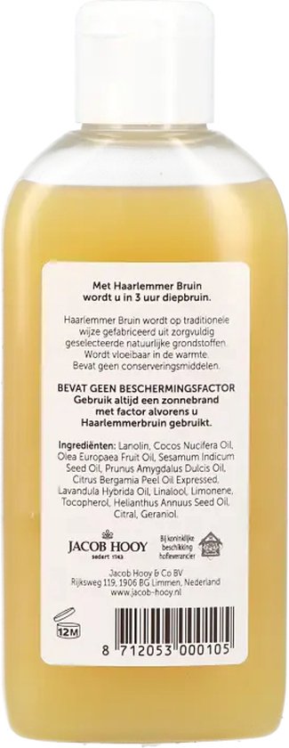 Jacob Hooy Haarlemmer Bruin, 150 ml. Wordt traditioneel gemaakt van natuurlijke grondstoffen.