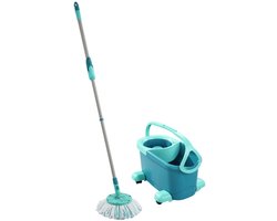 Leifheit Clean Twist Disc Mop Ergo - compleet dweilsysteem met wieltjes - 6 liter