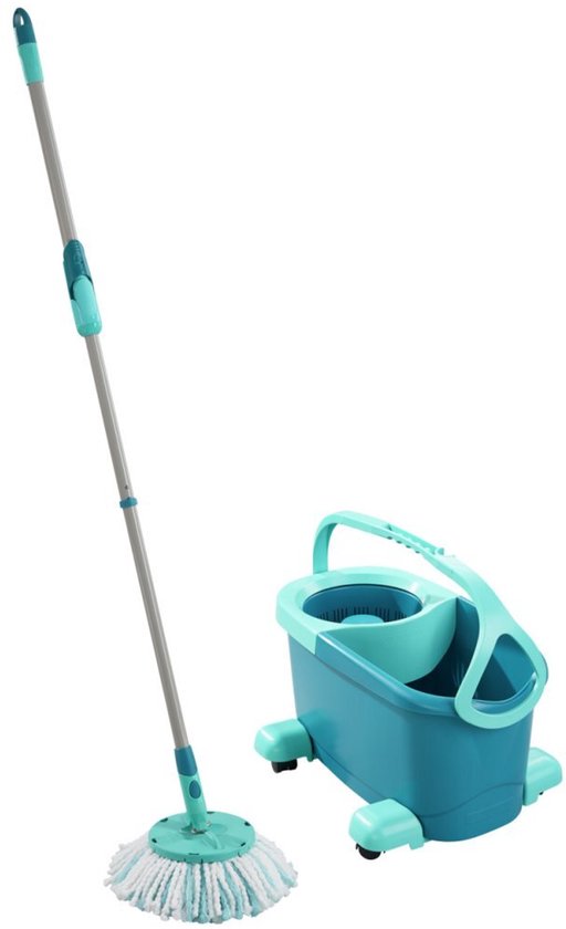Leifheit Clean Twist Disc Mop Ergo - compleet dweilsysteem met wieltjes - 6 liter
