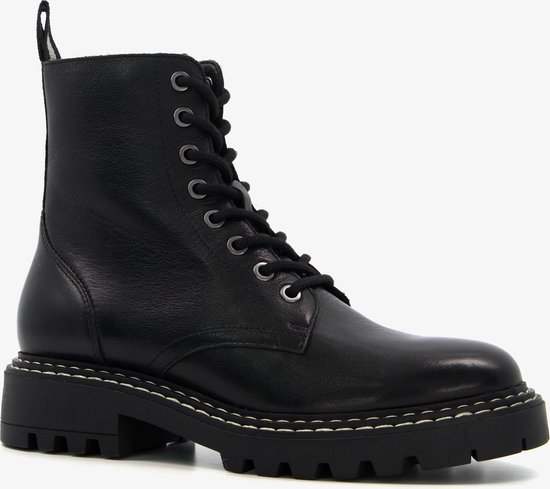 Harper leren dames veterboots zwart Maat 41 bol