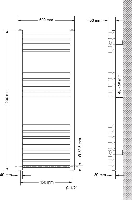 Luxebath Badkamer Radiatorbeugel - Chroom - Voor Rechte En Gebogen Modellen