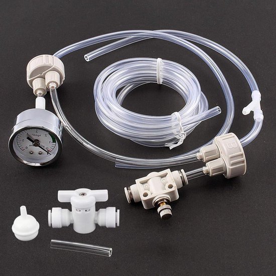 CENPEK Aquarium DIY CO2 Generator Systeemkit met Manometers en Overdrukventielen Kooldioxide Reactor Kit Voor Planten Aquarium