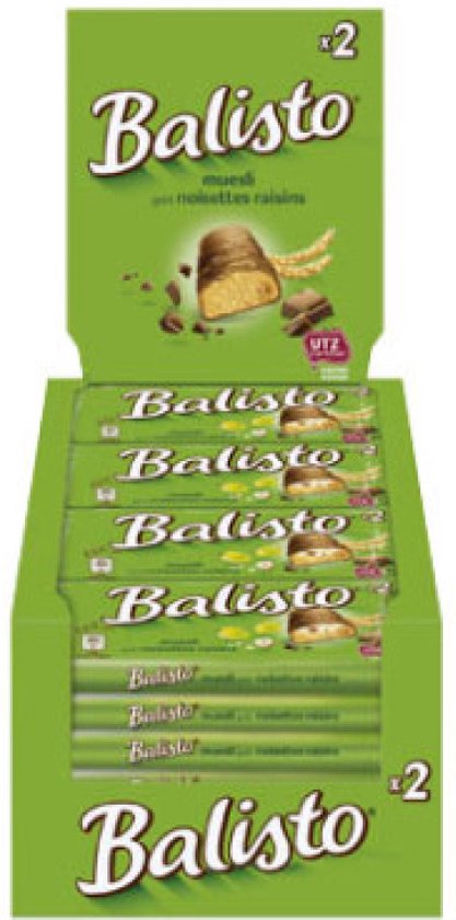 Foto: Balisto muesli mix chocoladereep 20 x 2 stuks