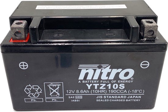 Nitro GEL accu - 12V 8.6Ah - ntz10s - onderhoudsvrij