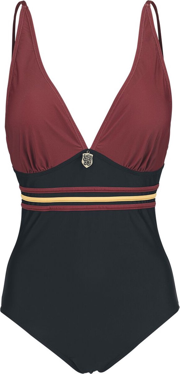 Harry Potter Gryffindor Dames Zwempak - zwart/bordeaux zwart;bordeaux