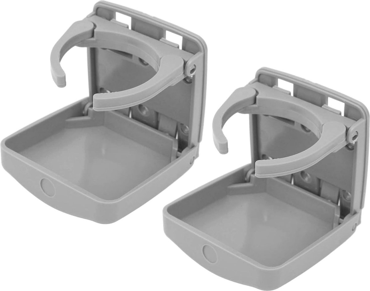 Goodivery ® Opvouwbare Drankhouders voor Auto's en Campers met Schroeven - Grijs