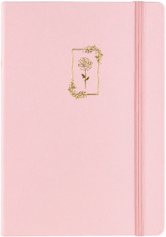Victoria's Journals Bullet Journal - Notitieboek A5 - 160 gsm - Luxe Hardcover Notebook Dotted - Lichtroze