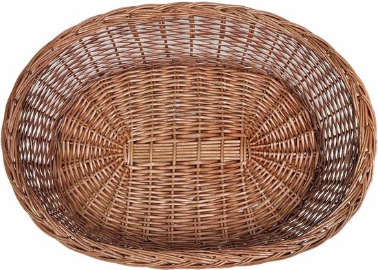 vidaXL Hondenmand met Kussen Hondenbed Mand Hondenslaapplek Huisdierenmand Huisdierenbed Bedje Mandje Honden Huisdier Natuurlijk Wilgen Grijs