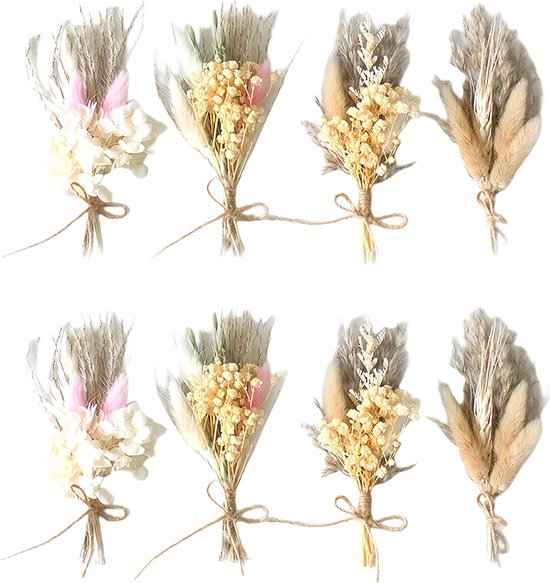 PORFOYO Gedroogd Bloemenboeket – 10 Bundels Natuurlijke Mini-droogbloemen Voor DIY, Harskunst, Fotolijsten En Decoratie