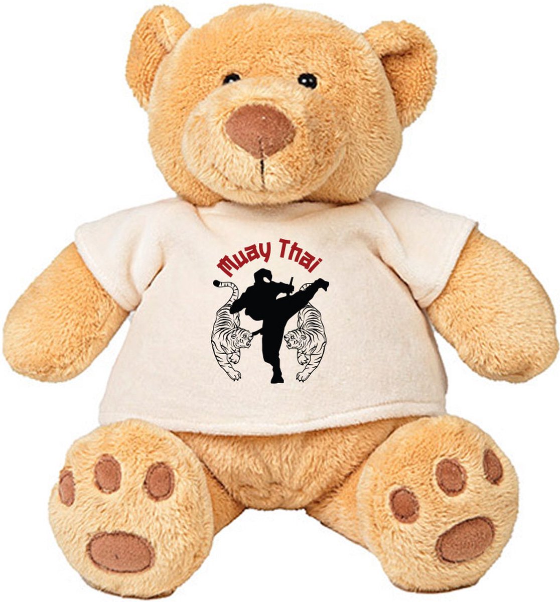 Pluche Beer Muay Thai - vechtsport - vechtkunst - kickboksen - zelfverdediging - knuffel - kado - beertje