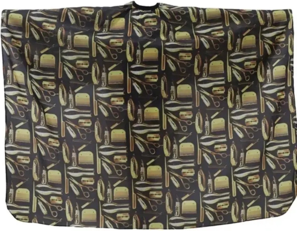 Nivard Baardschort - Beard Bib - Scheerschort - Baard Cape - Kappersmantel - Kapmantel - Geel