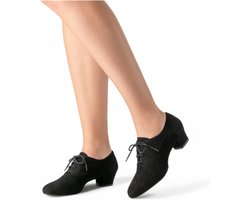 Werner Kern Runa Dames Trainingsschoenen - Splitzool - Schokabsorberende hak - 3,5cm brede hak - Dansschoenen voor intensieve Danslessen - Ballroom, Latin - Werner Kern - Zwart - 38 2/3