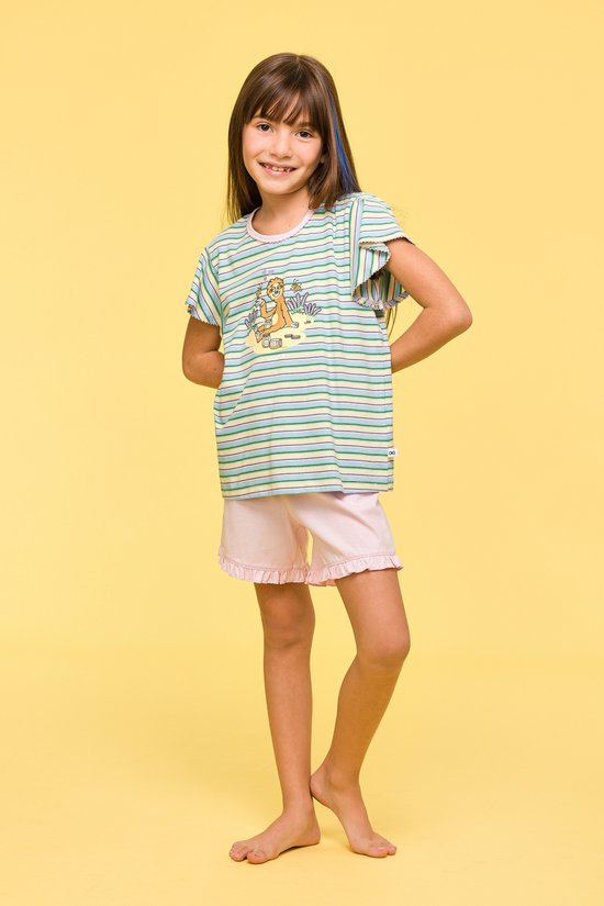 Pyjama Woody fille - paresseux - rayure - 251-10- PSG- S/929 - taille 92