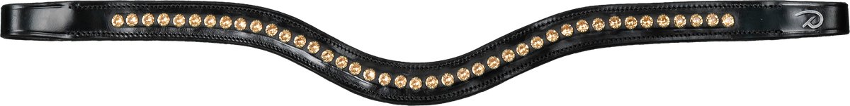 Dy'on Frontriem Dy'on Gold Swarovski V-shave Nec Zwart