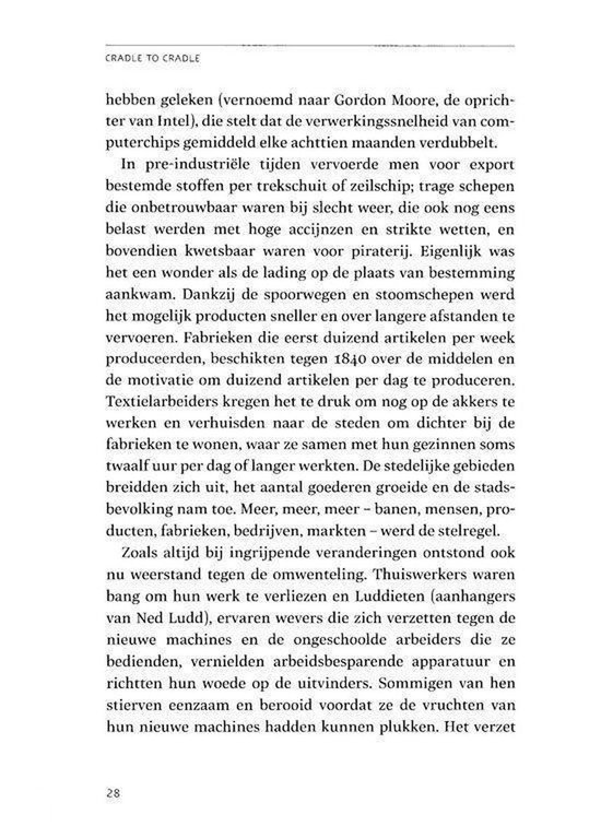 Tekstpagina met informatie over de industriële revolutie, automatisering en de impact van machines op de arbeiders.