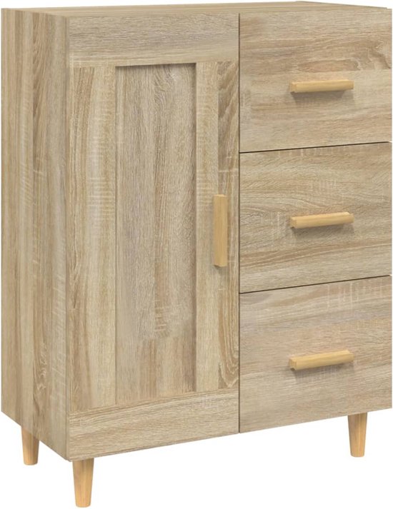 Dressoir 80x34x75 cm bewerkt hout sonoma eikenkleurig kopen? | .nl