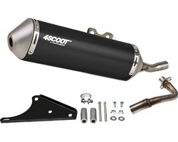 Uitlaat Tecnigas 4scoot (Zwart) Vespa Lx 50 4t / Vespa S 4t / Primavera 4t / Sprint 4t / Piaggio Zip 2000 4t 2 Kleppen Motor