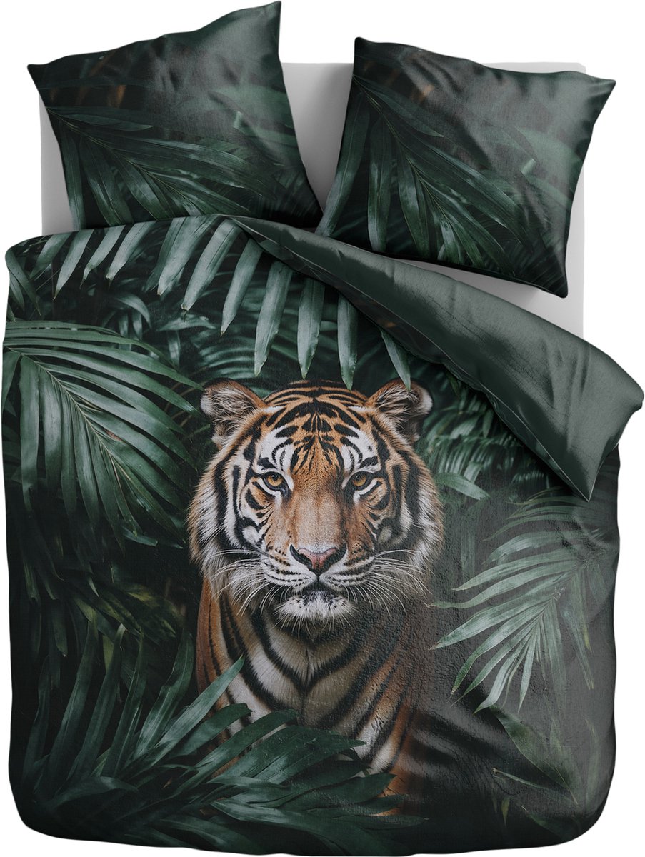 Zydante® Dekbedovertrek Printed 200x200/220cm – Jungle Majesty Tiger – met 2 Kussensloop